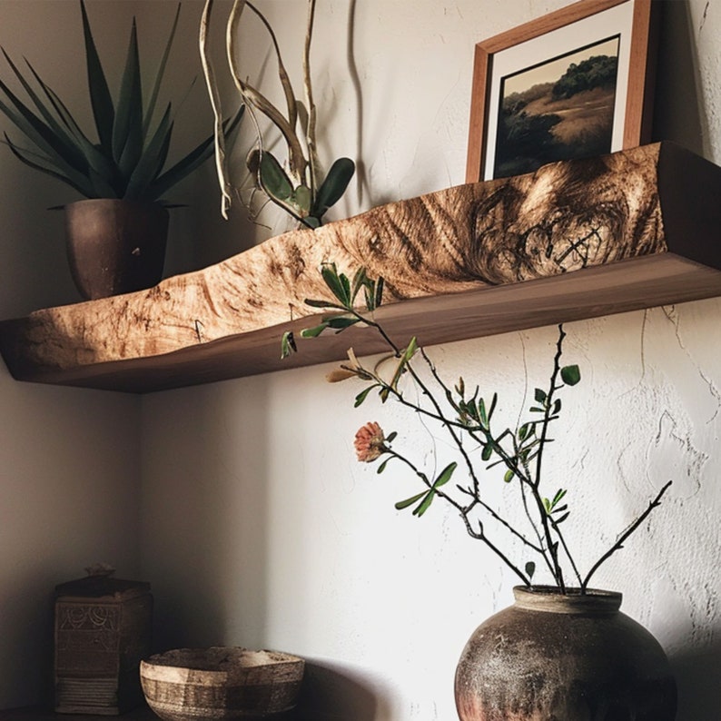 Walnut Floating Shelf Small Floating Shelf WFSHCH009