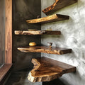 Walnut Live Edge Shelf Custom Shelf WFSHCH014
