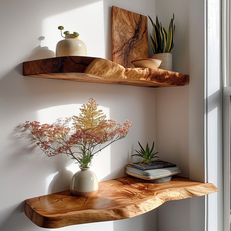 Walnut Live Edge Shelf Decor WFSHCH020