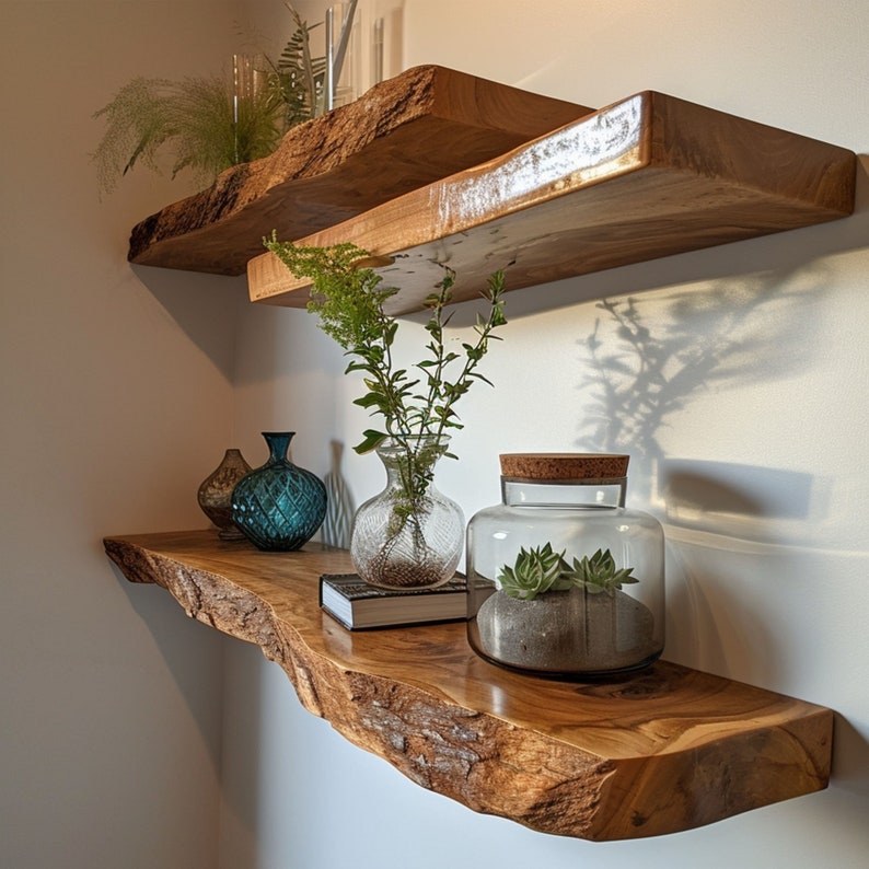 Walnut Live Edge Shelf Decor WFSHCH020