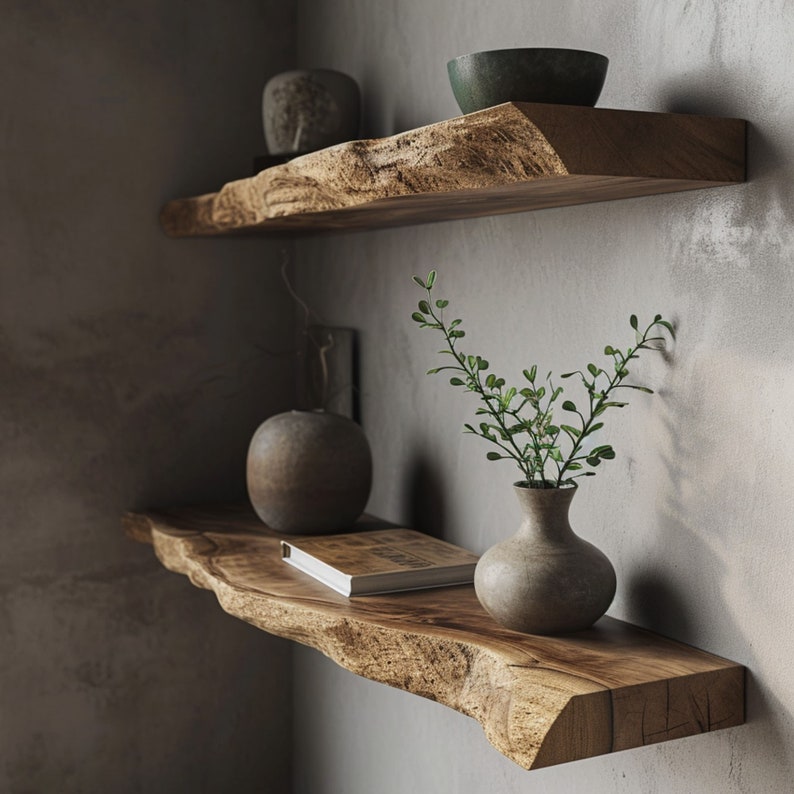 Walnut Live Edge Shelf Decor WFSHCH020