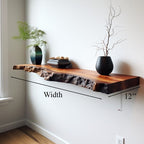 Floating Wall Shelf Live Edge WFSHCH012