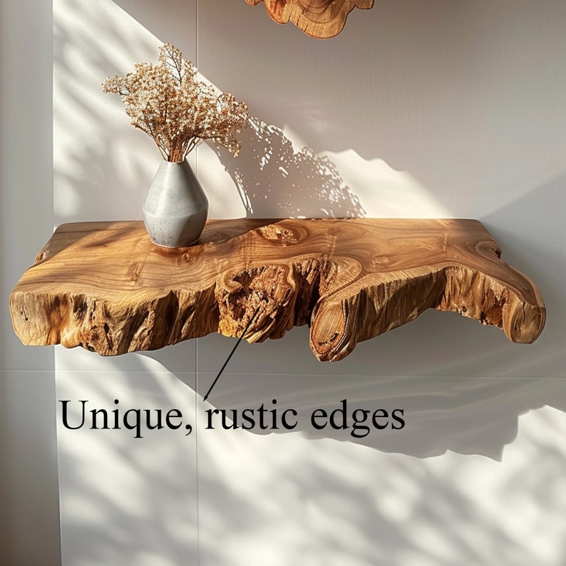 Floating Wall Shelf Live Edge WFSHCH012