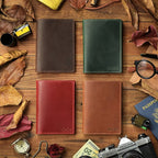 Personalized Leather Passport Holder | Custom Leather Passport Wallet Case Cover | Monogram Engraved Leather