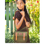 MegaGear Sequoia Canvas Camera Bag Shoulder Bag Case - Compatible with Canon Camera, Nikon, Sony SLR/DSLR Mirrorless Cameras and Lenses