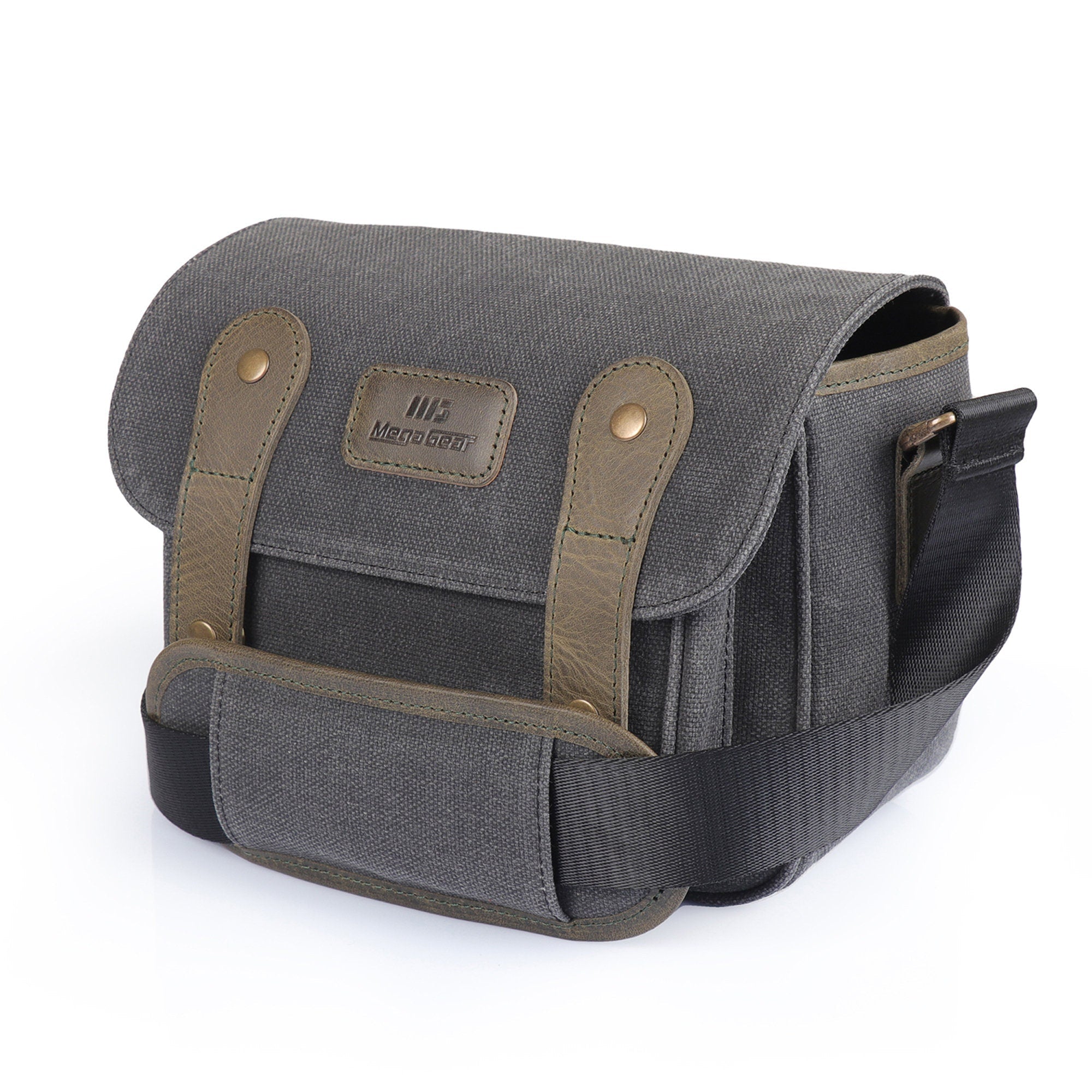 MegaGear Sequoia Canvas Camera Bag Shoulder Bag Case - Compatible with Canon Camera, Nikon, Sony SLR/DSLR Mirrorless Cameras and Lenses