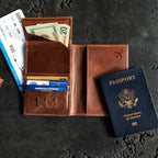 Personalized Top Grain Leather Passport Case and Card Holder with Name Tag, Hand Crafted Travel Wallet, Unisex Vintage Style Passport Cover