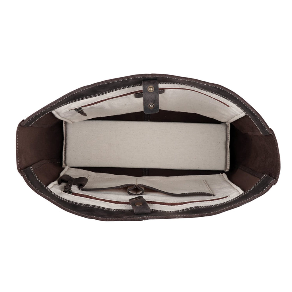 Carmel Leather Tote Bag, Durable Women Tote for Toiletries or Electronic Devices, Handcrafted High Quality Shoulder Laptop Tote