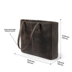 Carmel Leather Tote Bag, Durable Women Tote for Toiletries or Electronic Devices, Handcrafted High Quality Shoulder Laptop Tote