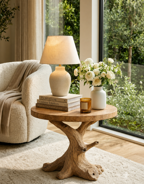 Modern Sculptural Side Table For Living Room ETHCH019