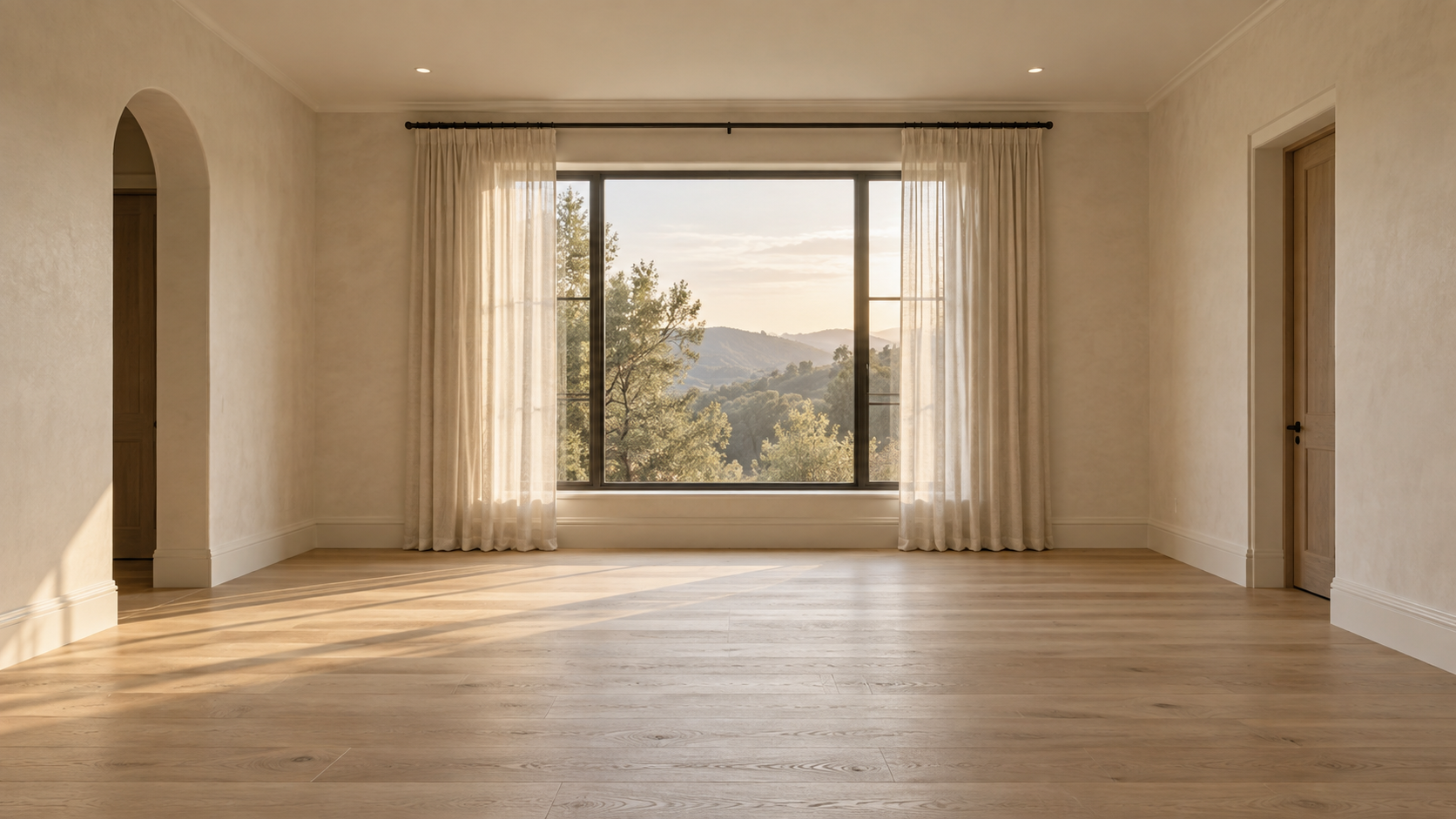 Empty room before Juniper Mountain home office customization