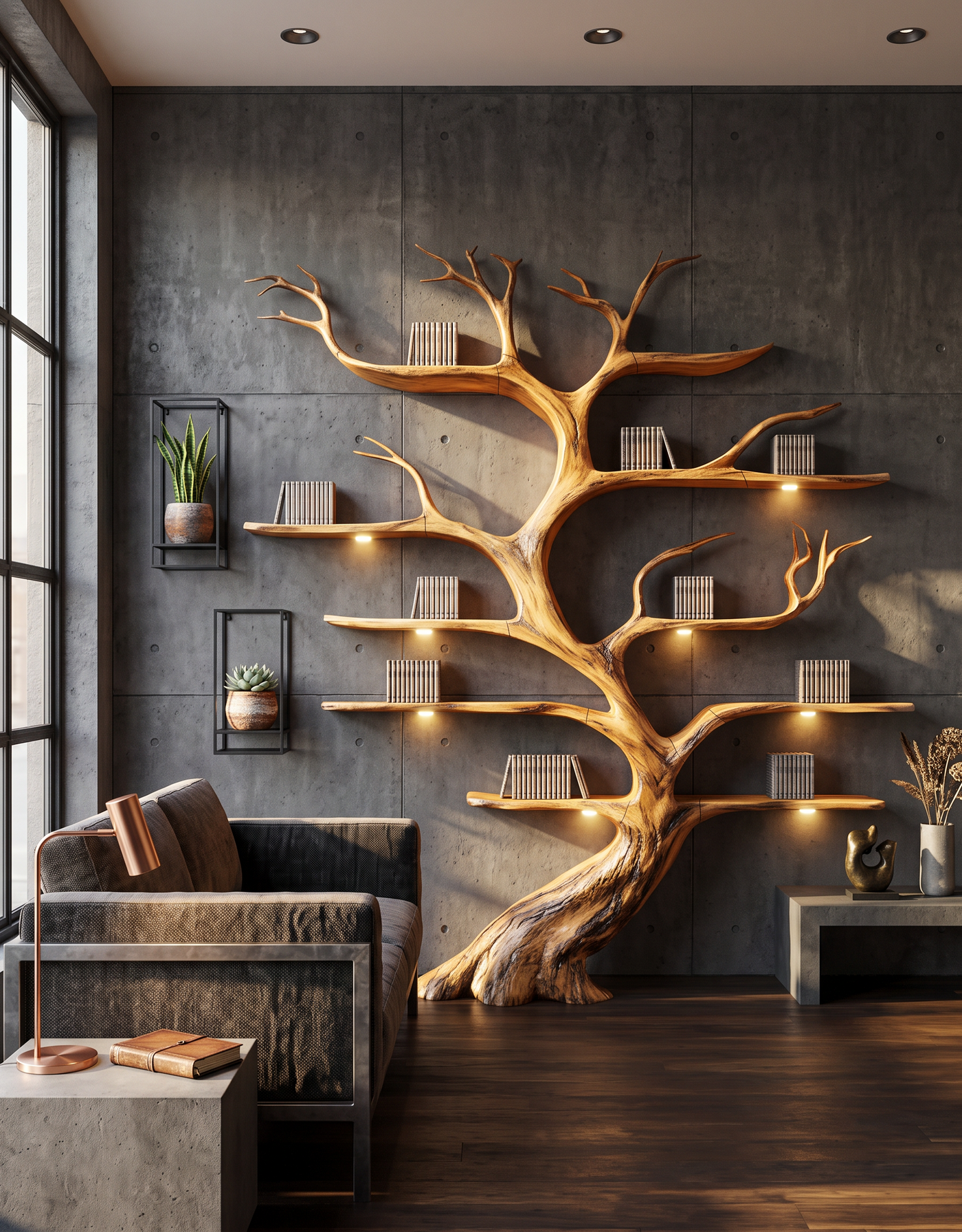 Tree Branch Shelf Driftwood Solid Wood Rustic Art Gift