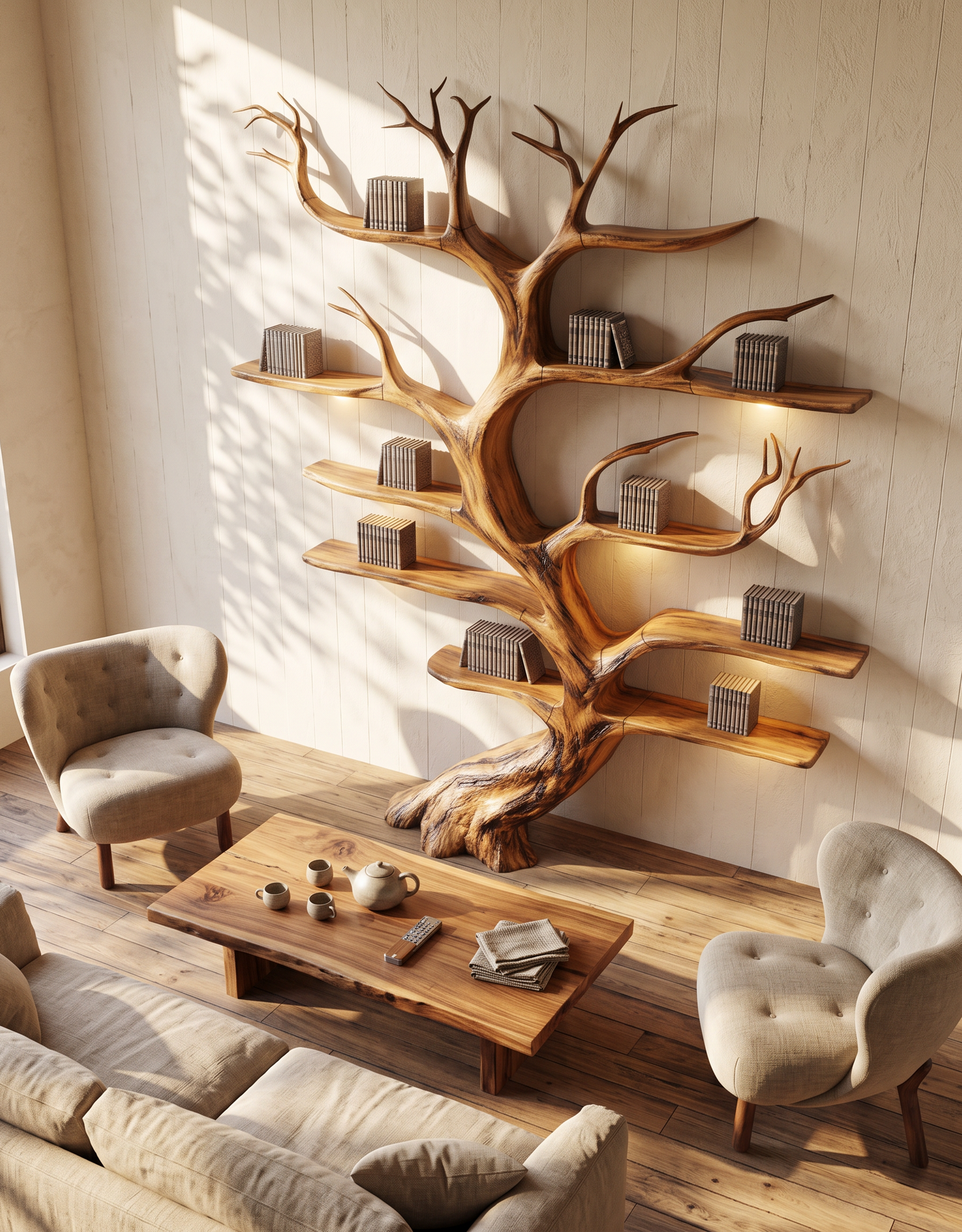 Tree Branch Shelf Driftwood Solid Wood Rustic Art Gift