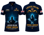Custom Name Royal Navy Strike Unseen Polo Shirt - Silent Service Apparel
