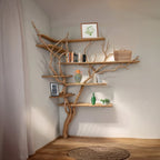 Tree Bookshelf Driftwood Branch Wall Mount