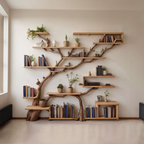 Tree Book Shelf Modern Bookshelf Driftwood Shelf