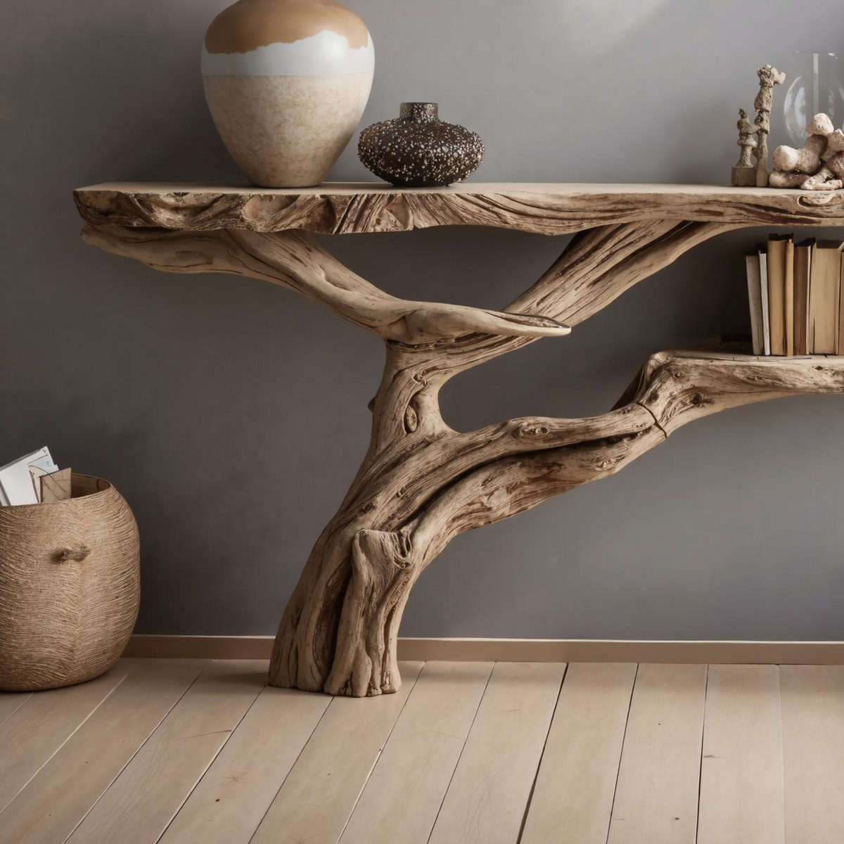 Wood Console Table Hallway Table Farmhouse Decor CTHCH-016