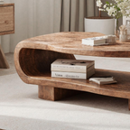 Farmhouse Wooden Coffee Table For Entryway Accent CTHCH024