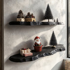 Black Floating Shelf Live Edge Xmas Floating Shelf Plans WFSHCH019