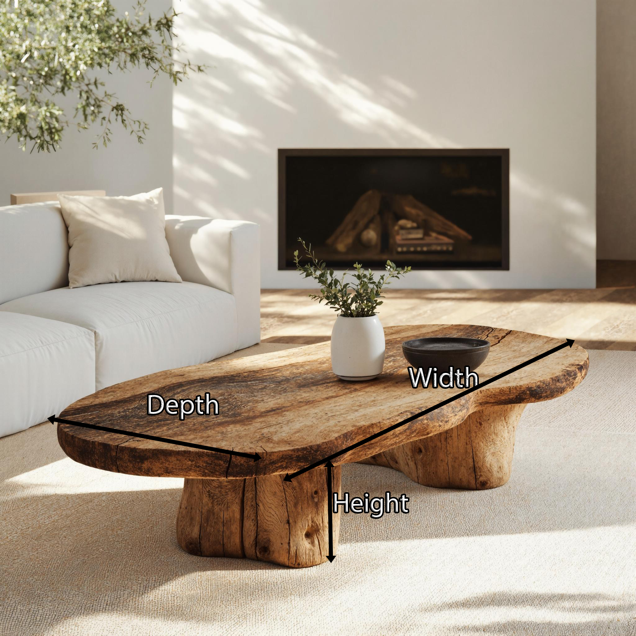 Vintage Style Wooden Coffee Table For Cozy Spaces CTHCH005