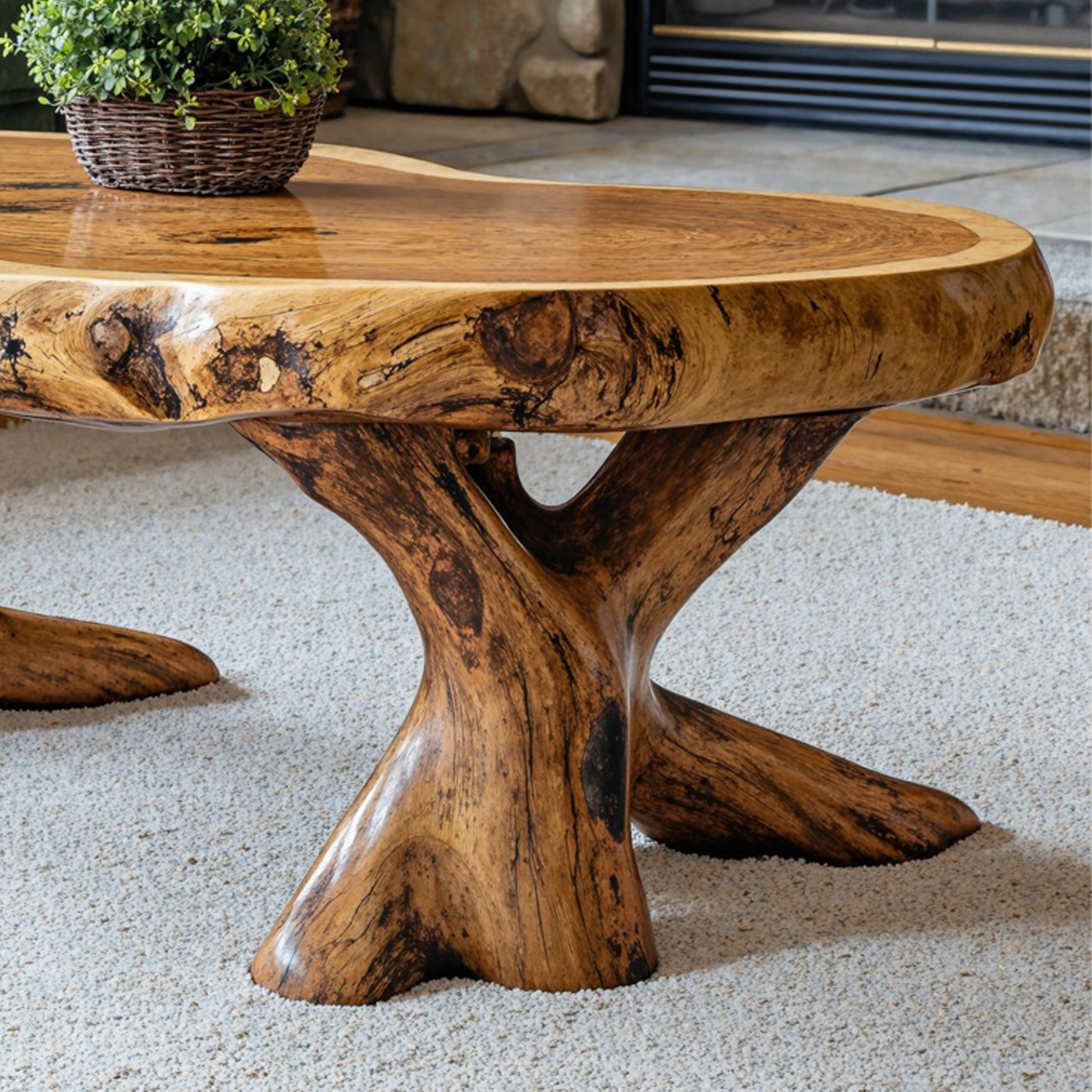 Wood Coffee Table For Living Room Home CTHCH012