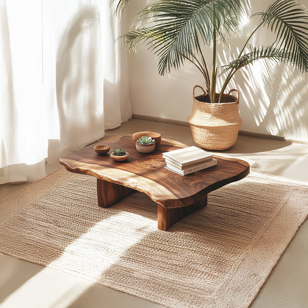 Organic Live Edge Coffee Table For Living Room And Lounge CTHCH017