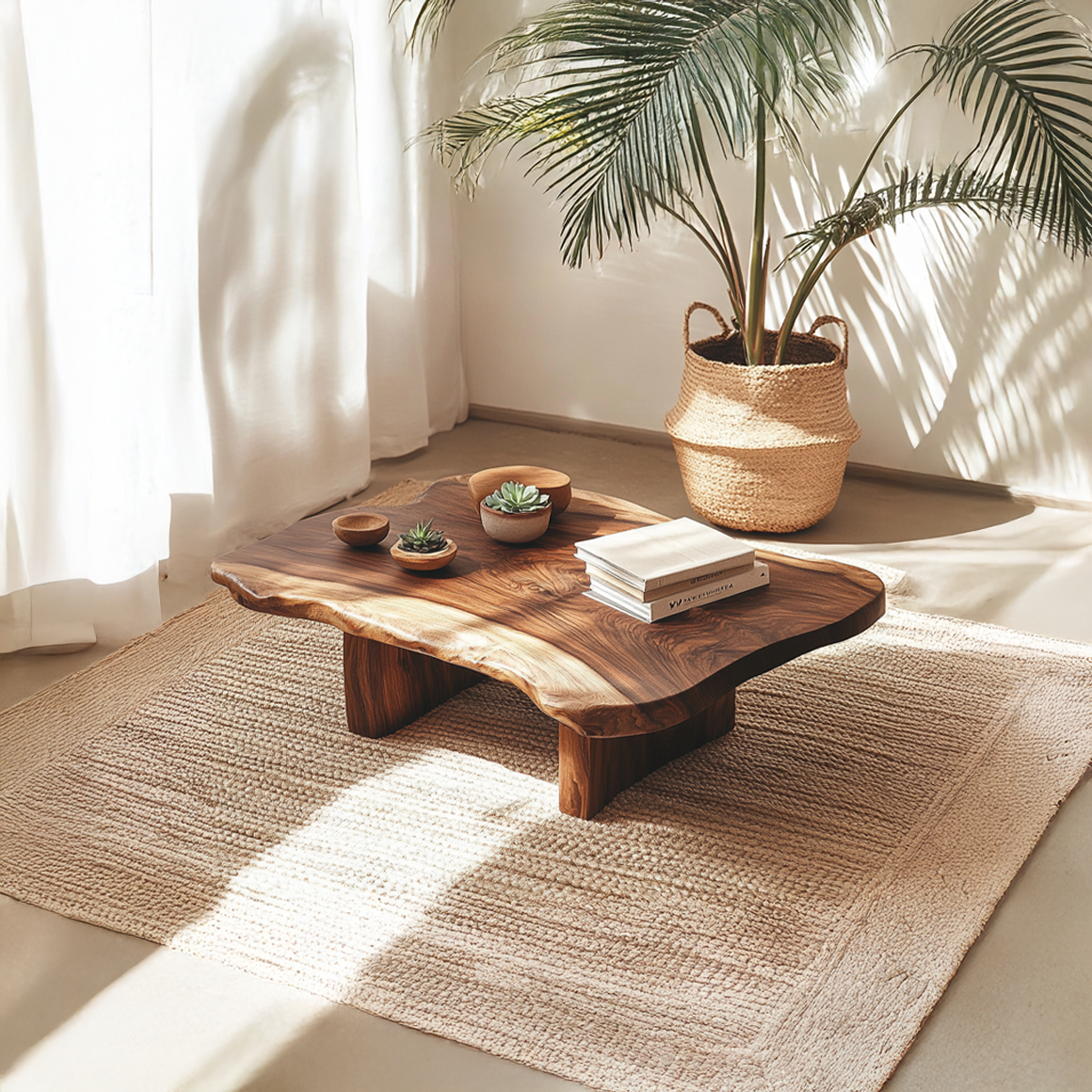 Organic Live Edge Coffee Table For Living Room And Lounge CTHCH017