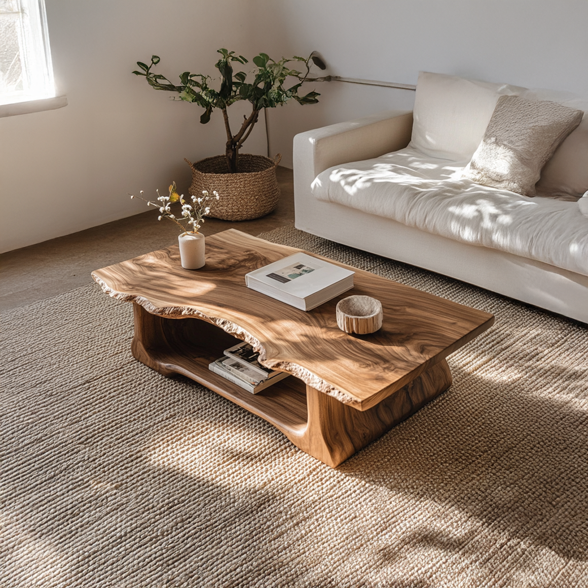 Handcrafted Rustic Live Edge Coffee Table Living Room Family Room CTHCH010