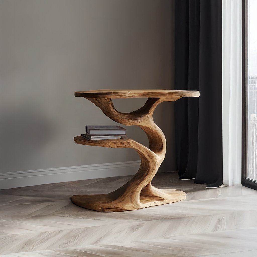 Rustic Tree End Table Living Room ETHCH006