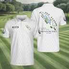 Custom Name Par 3 Over Water Golf Course Map Polo Shirt