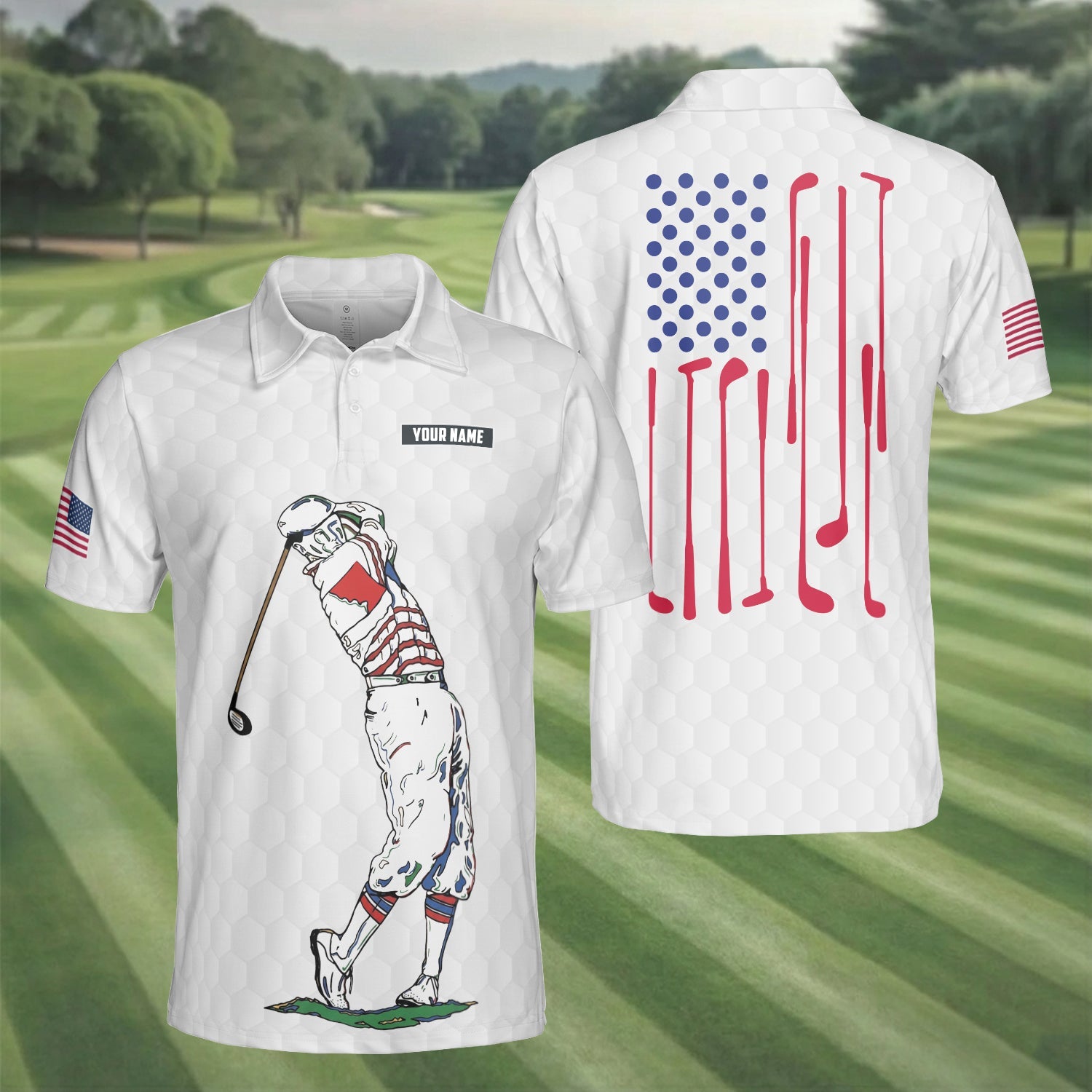 1776-2026 USA 250th Anniversary Golf  Polo Shirt