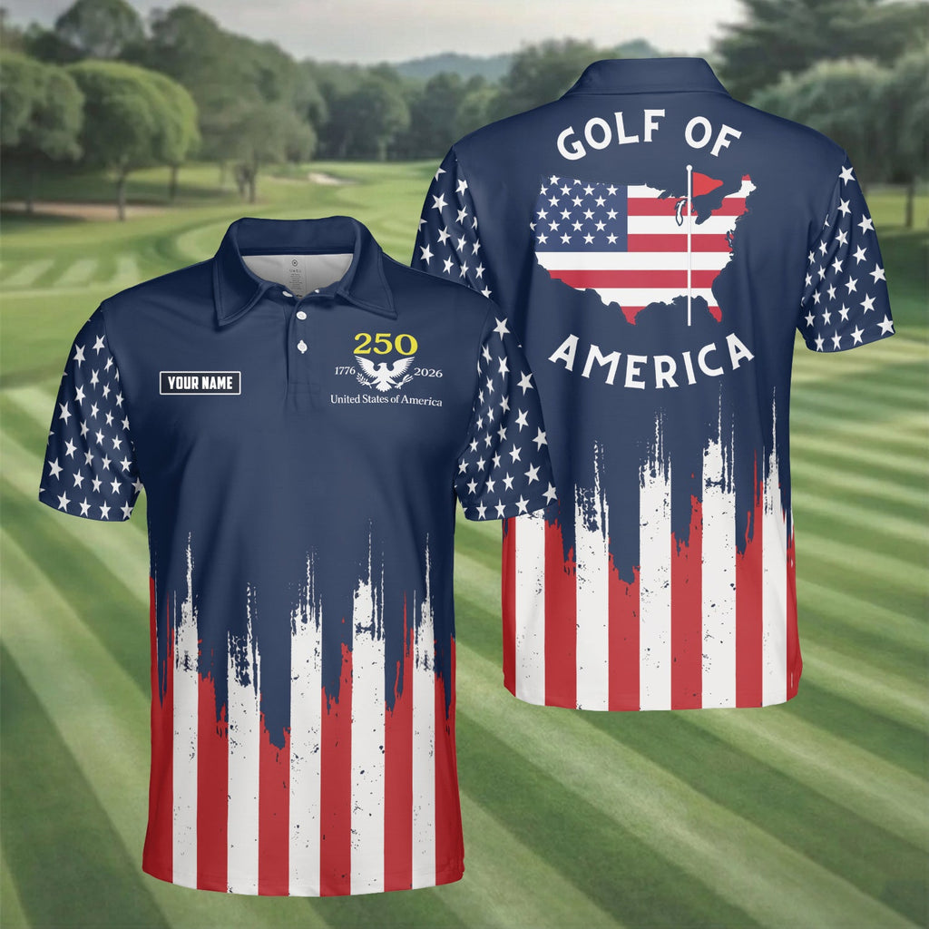 1776-2026 USA 250th Anniversary Golf  Polo Shirt