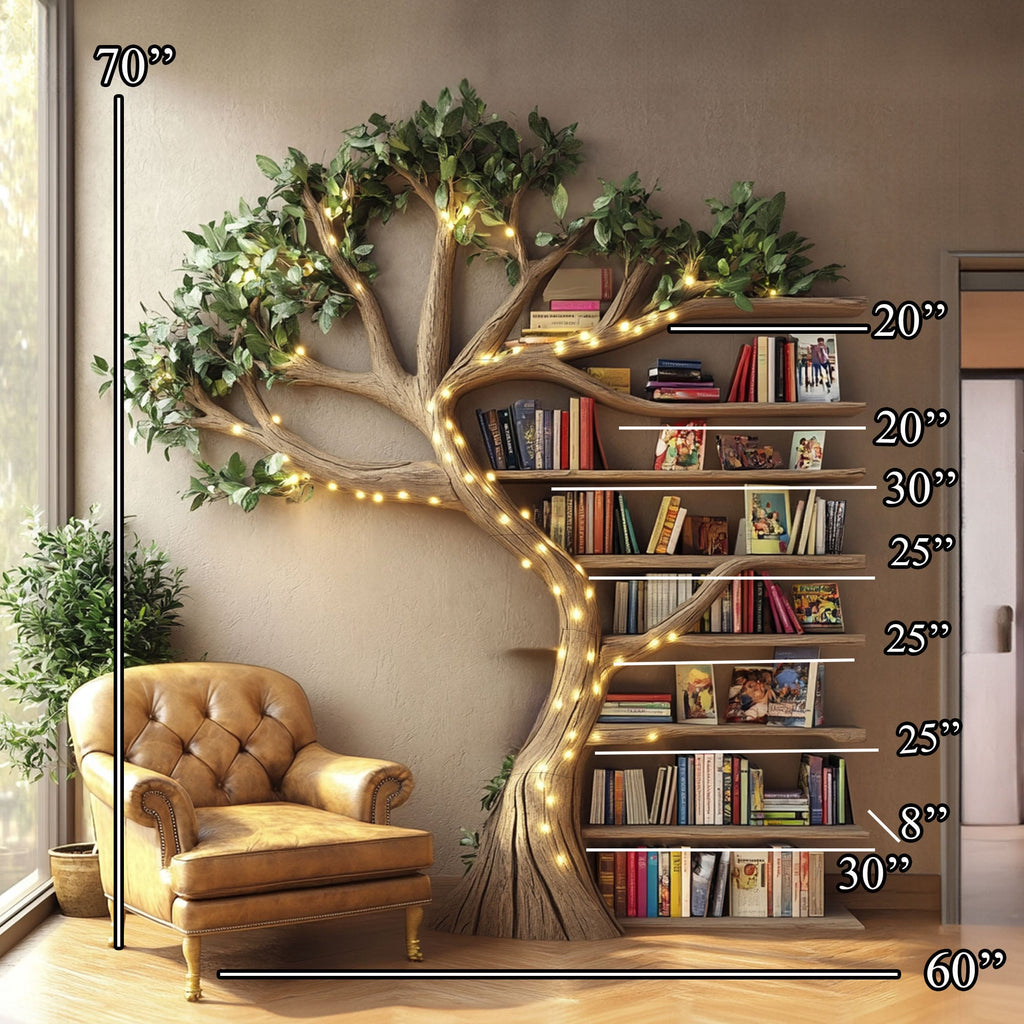 Tree Branch Bookshelf Floating Bookshelf Living Room