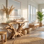 Coastal Rustic Organic Console Table Living Room And Bedroom CTHCH-023