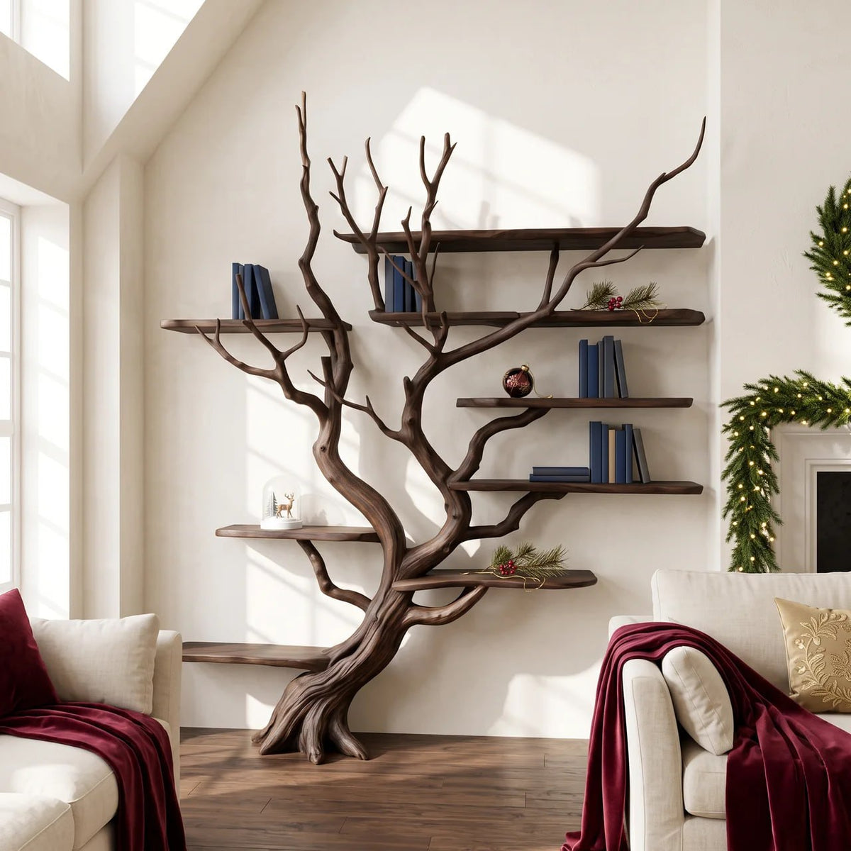 Tree Bookshelf Driftwood Branch Floating Bookshelf