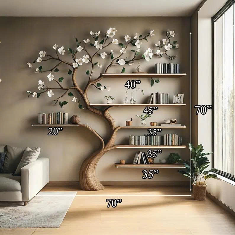 Bookcase Corner Shelf Shelves Gift Her