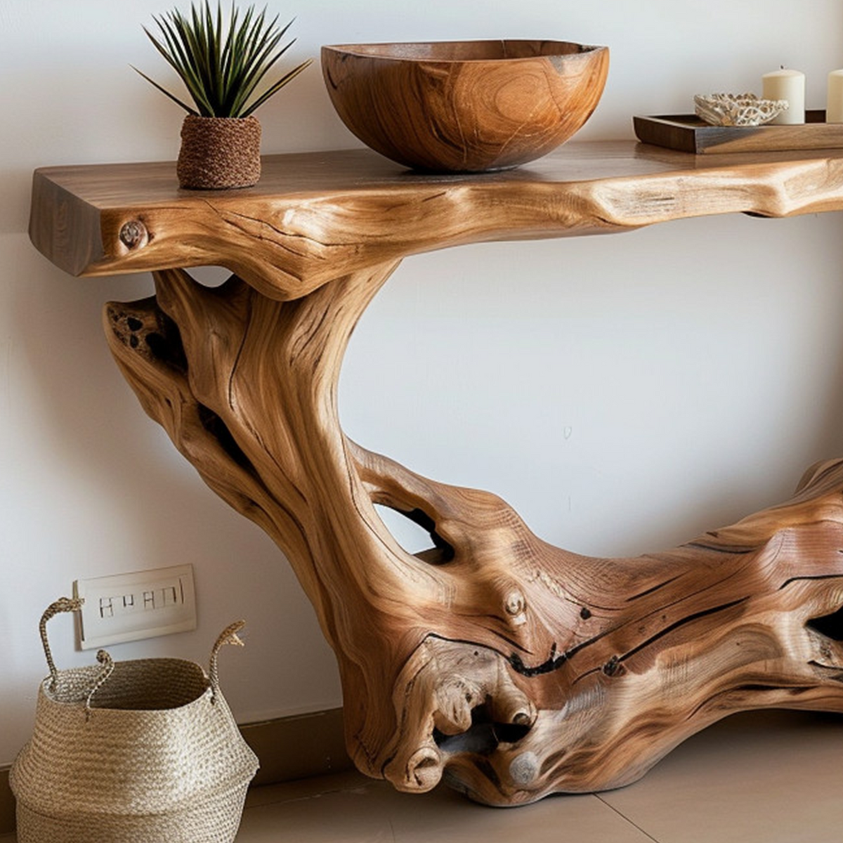 Narrow Console Table Solid Wood CTHCH-018