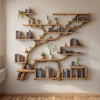 Tree Book Shelf Modern Bookshelf Driftwood Shelf