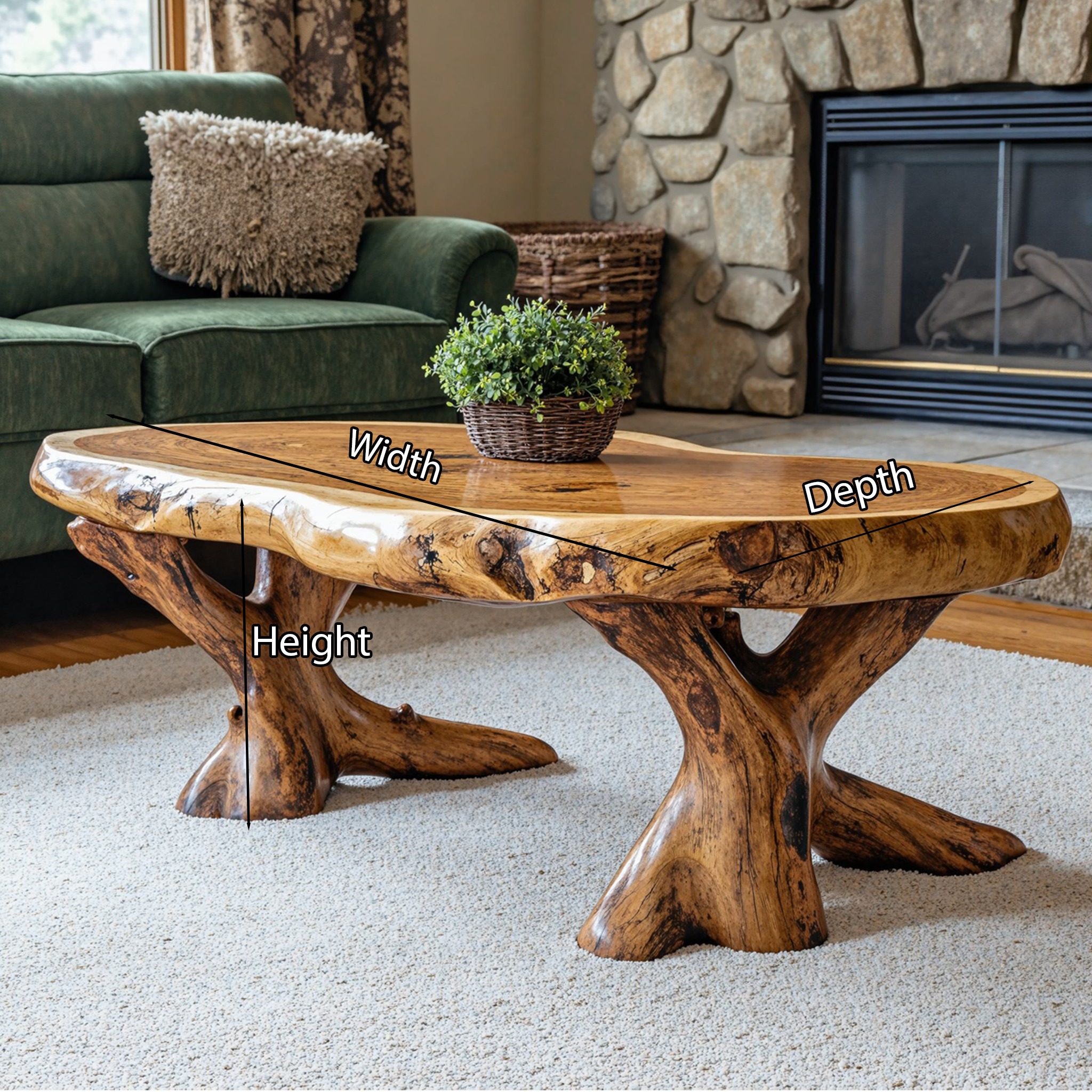 Wood Coffee Table For Living Room Home CTHCH012