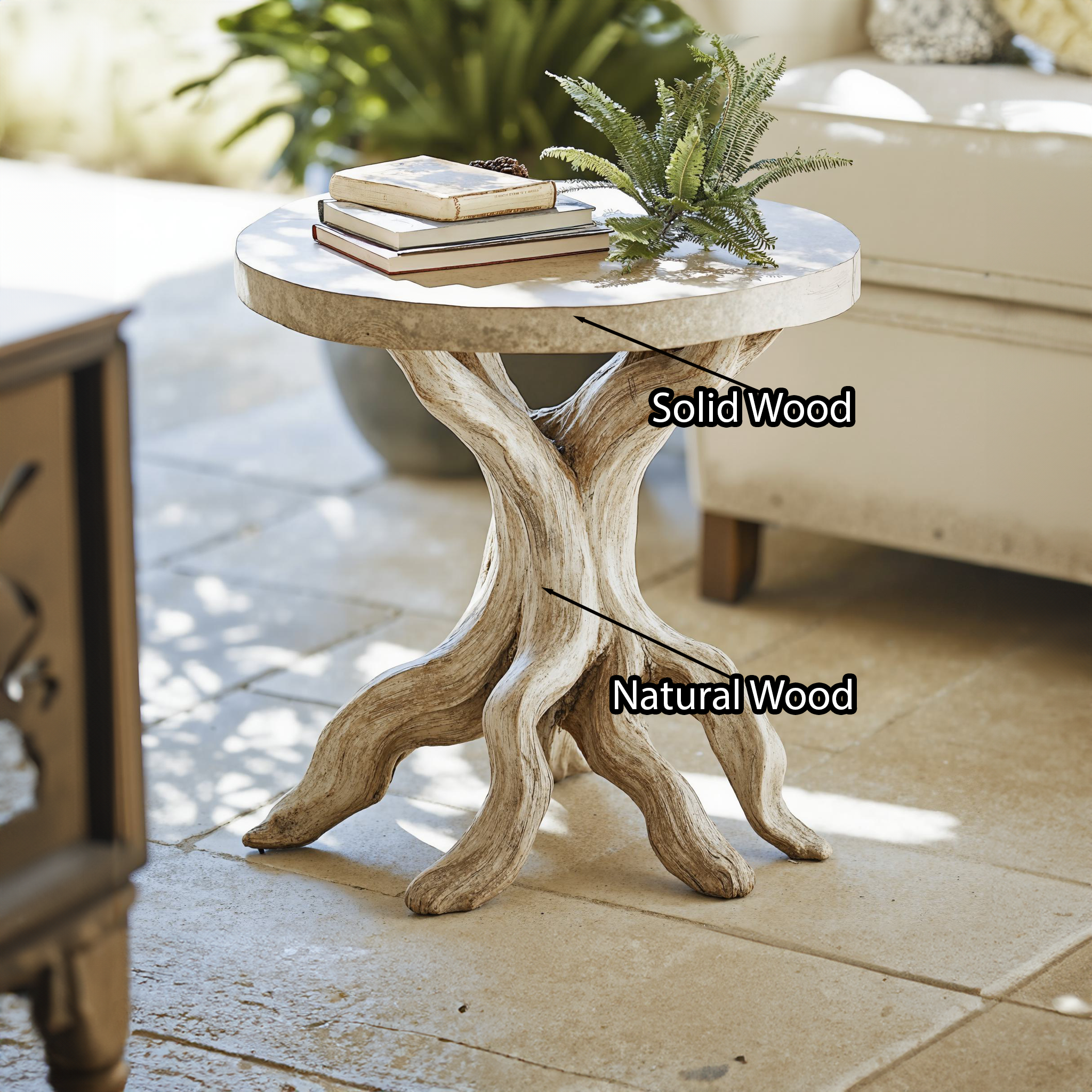 Farmhouse End Table Live Edge End Table Decor ETHCH011