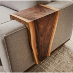 Rustic Handcrafted Armrest Table For Sofa Storage And Decor ETHCH015