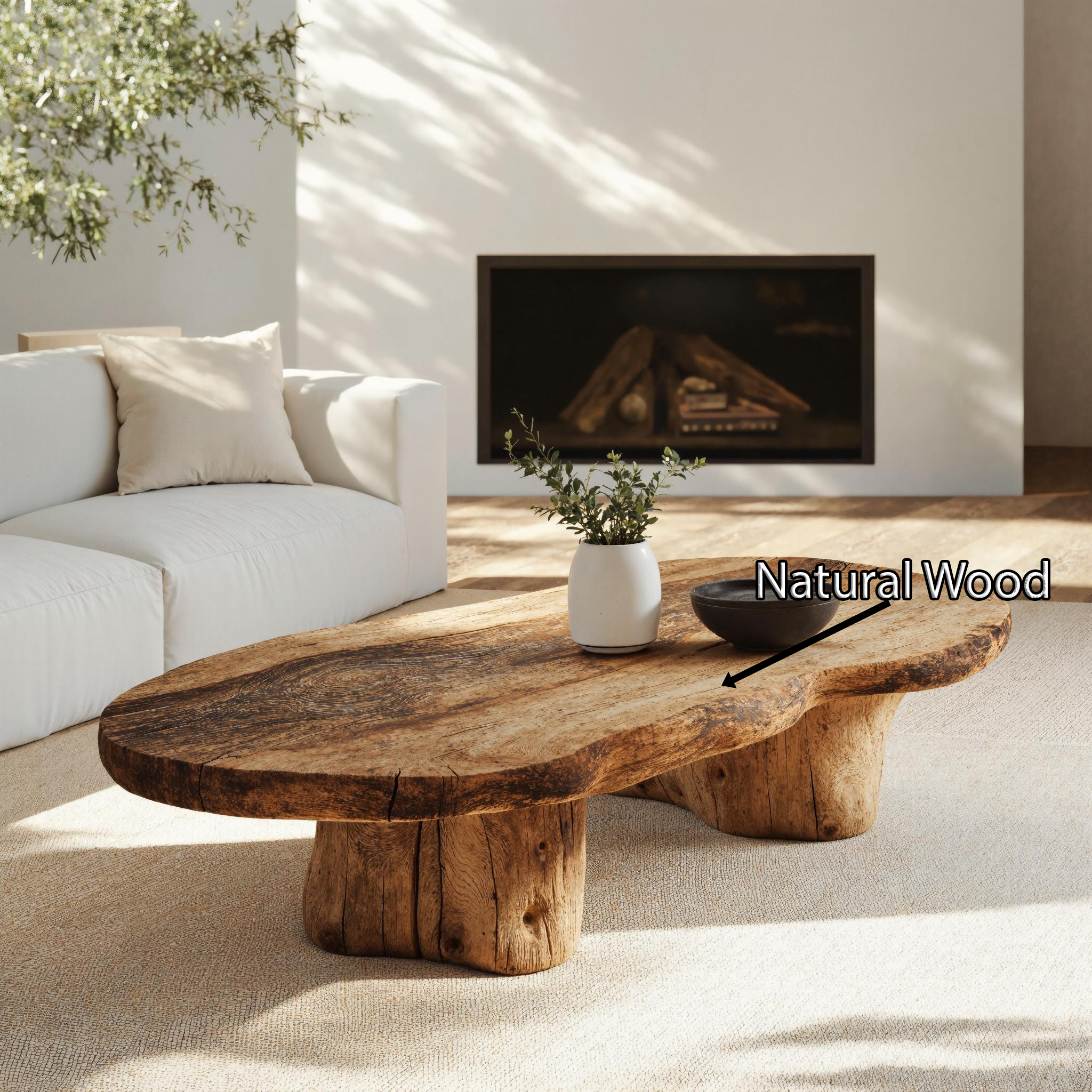 Vintage Style Wooden Coffee Table For Cozy Spaces CTHCH005