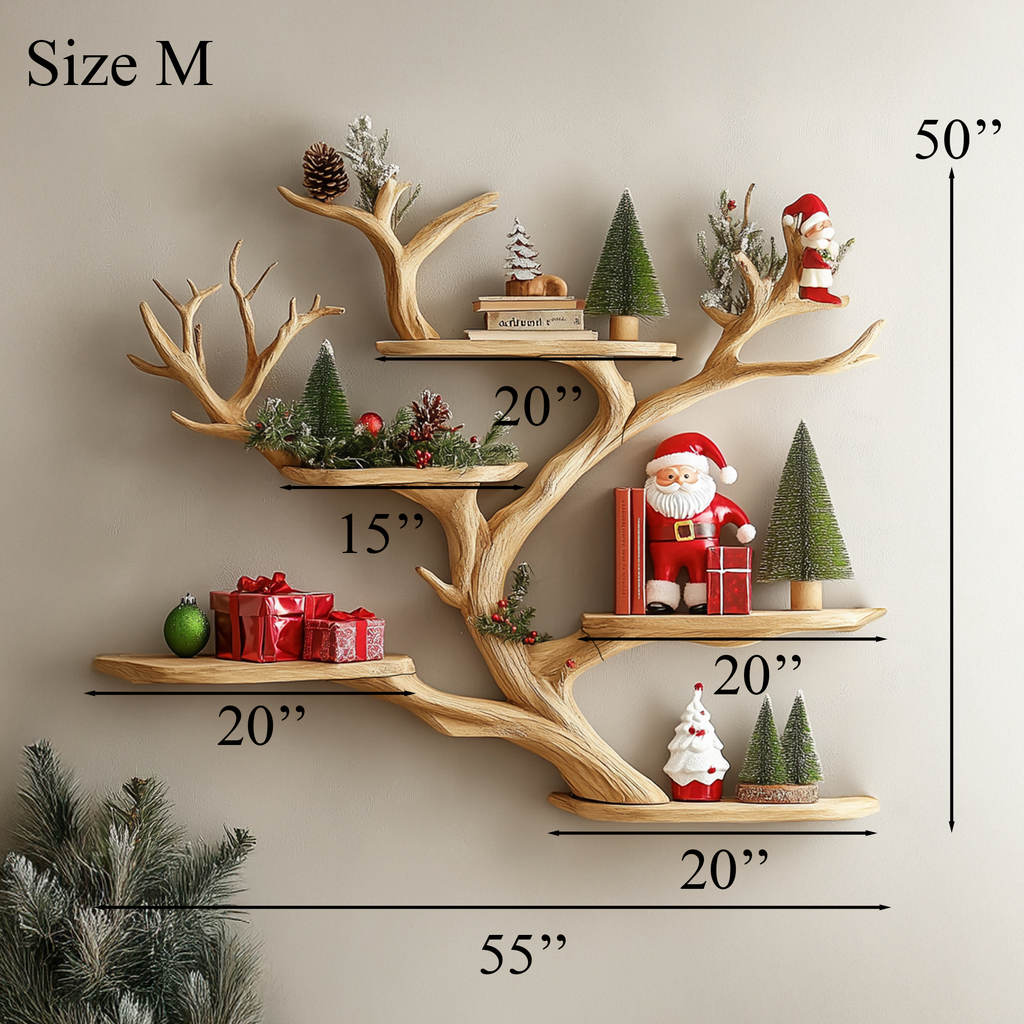 Branch Tree Shelf Floating Corner Shelf Mid Century