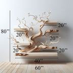 Tree Branch Shelf Live Edge Floating Driftwood Shelf