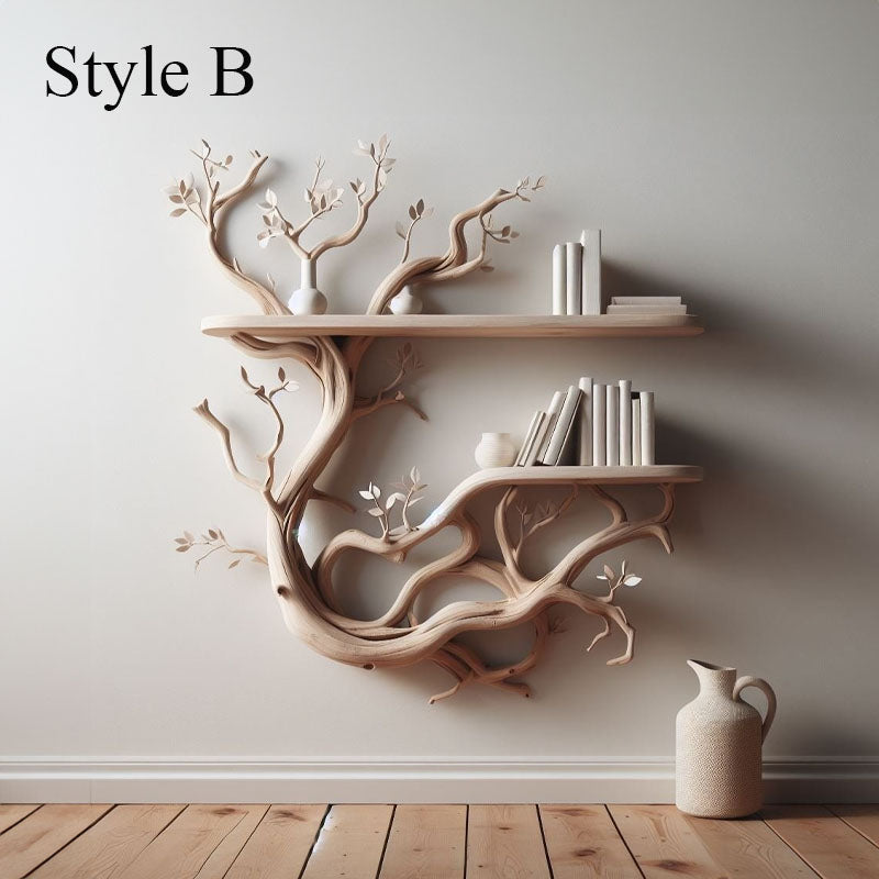 Cozy Tree Branch Driftwood Floating Shelf Wall Mount