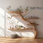 Tree Branch Floating Shelves Montessori Wall Mount Bookshelf