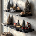 Black Floating Shelf Live Edge Xmas Floating Shelf Plans WFSHCH019