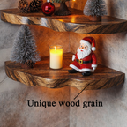 Christmas Corner Shelf Floating Shelf Live Edge Christmas Decor CFSHCH016