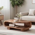 Farmhouse Wooden Coffee Table For Entryway Accent CTHCH024