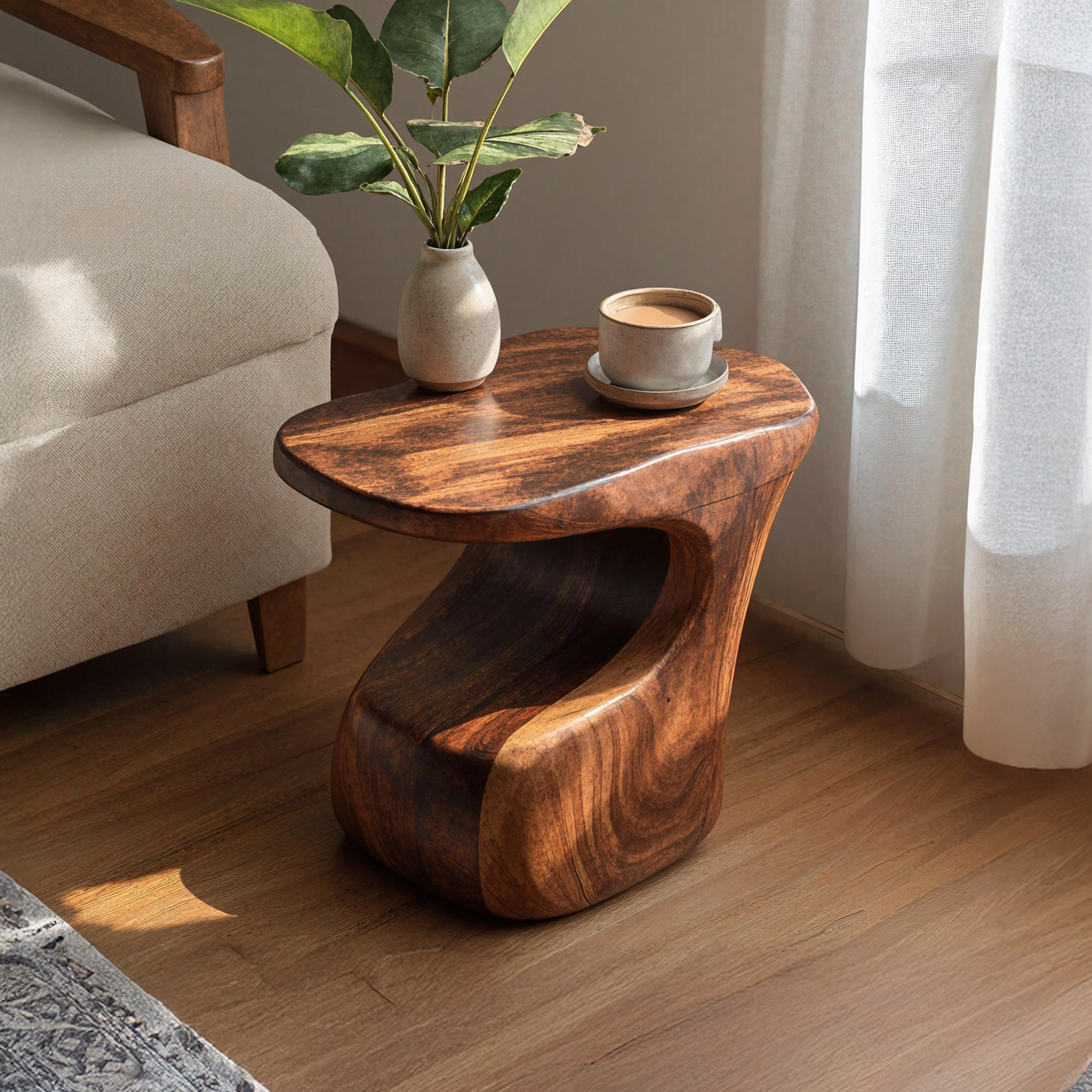 Mid Century Wooden End Table For Stylish Living Room ETHCH014